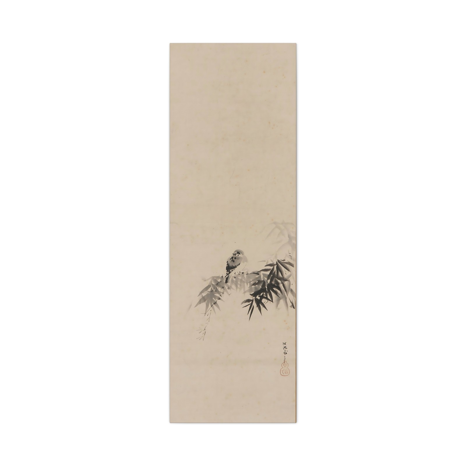 Kano Tan\'yu 狩野探幽 (1602-1674) - Bird on a bamboo branch - Canvas Wall Art