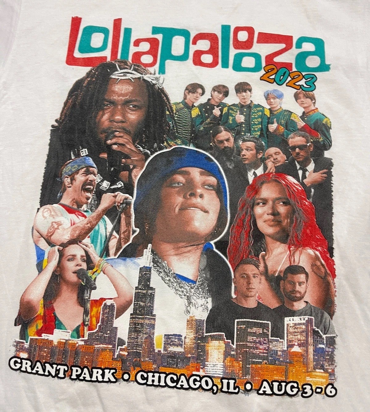 Lollapalooza 2023 Tour T-shirt Size M Lollapalooza 2023 Tour T-shirt Size M