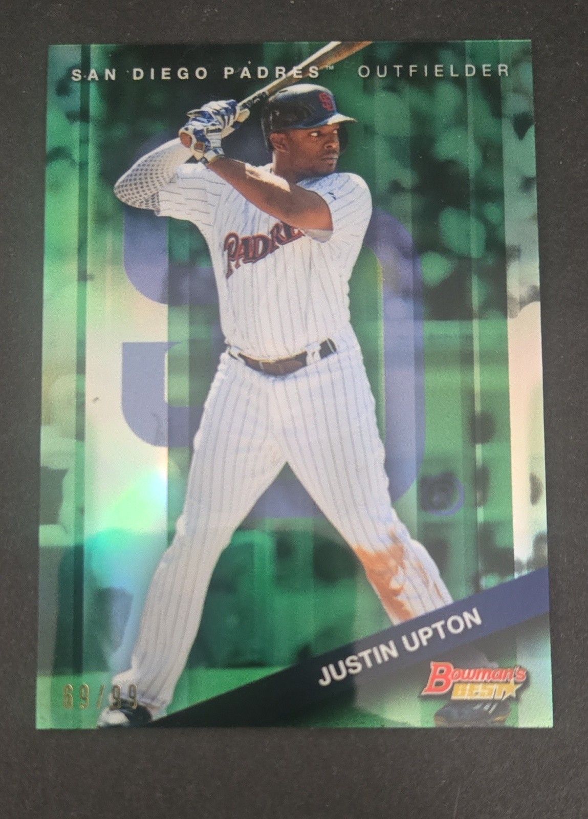 2015 Bowman\'s Best - Justin Upton #64 Green Refractor /99