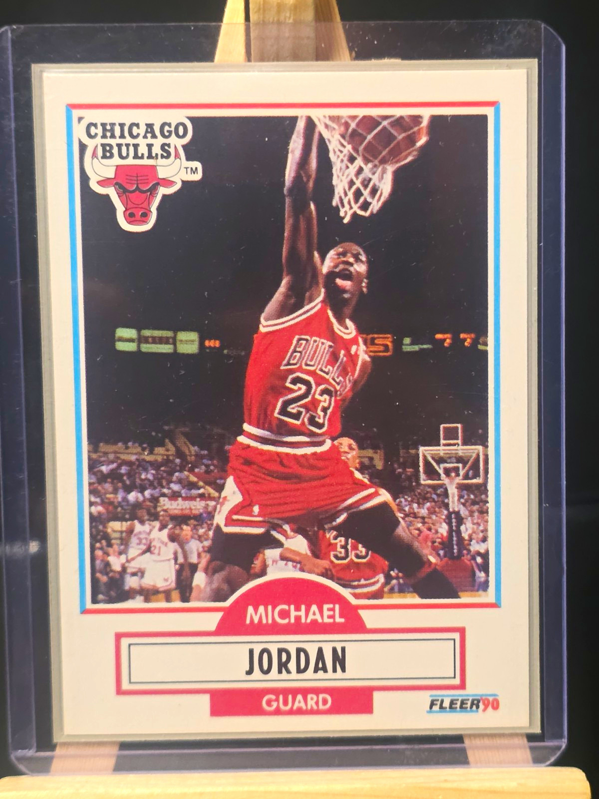 Fleer 1990-91 Michael Jordan #26 Chicago Bulls NBA Card Black Line Variation