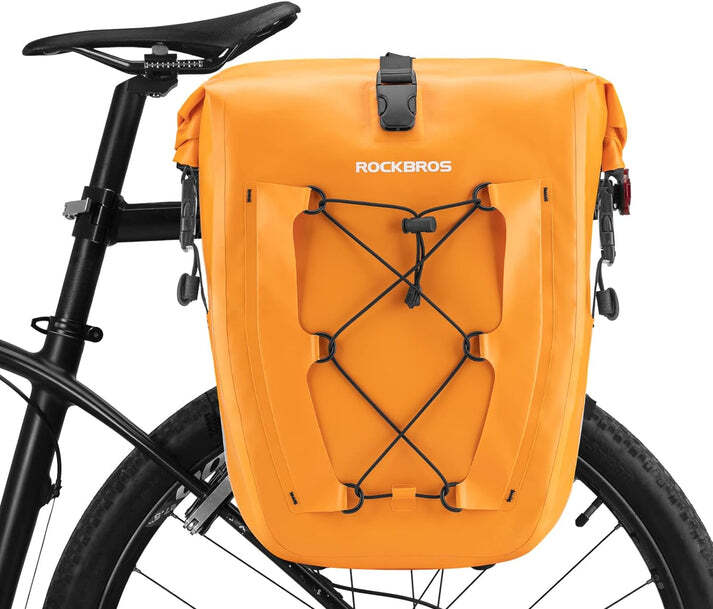 ROCKBROS 2pcs Bike Panniers Rear Rack Bag 32L Waterproof Durable Easy to Install
