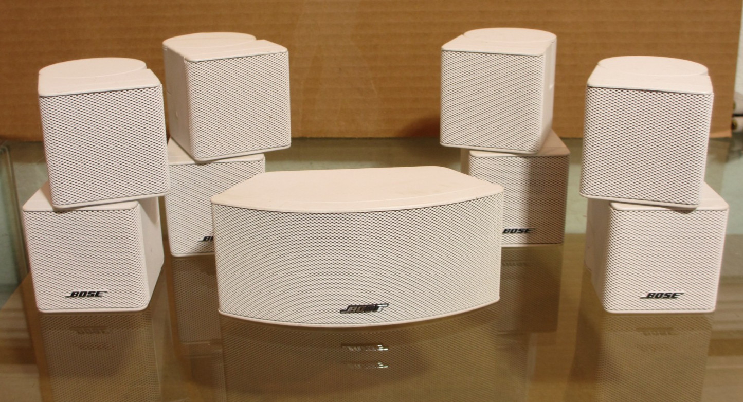 Bose Lifestyle Jewel Mini Double Cube Speakers, Set of 5, White Bose Lifestyle Jewel Mini Double Cube Speakers, Set of 5, White