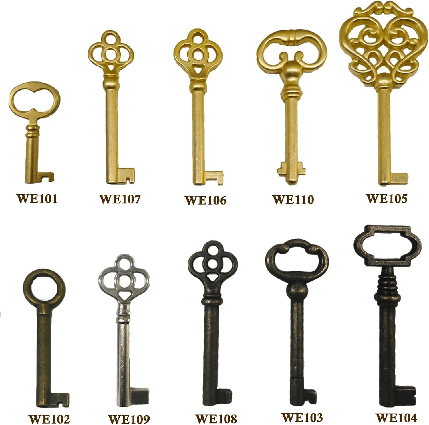10PCS Universal Skeleton Keys Replacement for Vintage Antique Furniture 10PCS Universal Skeleton Keys Replacement for Vintage Antique Furniture