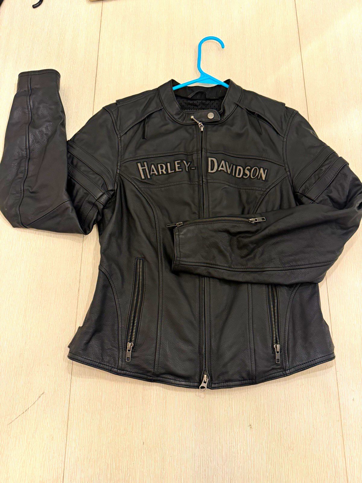  Genuine Harley-Davidson Women's Leather Jacket (Complete 3-in-1 Set) – Size S