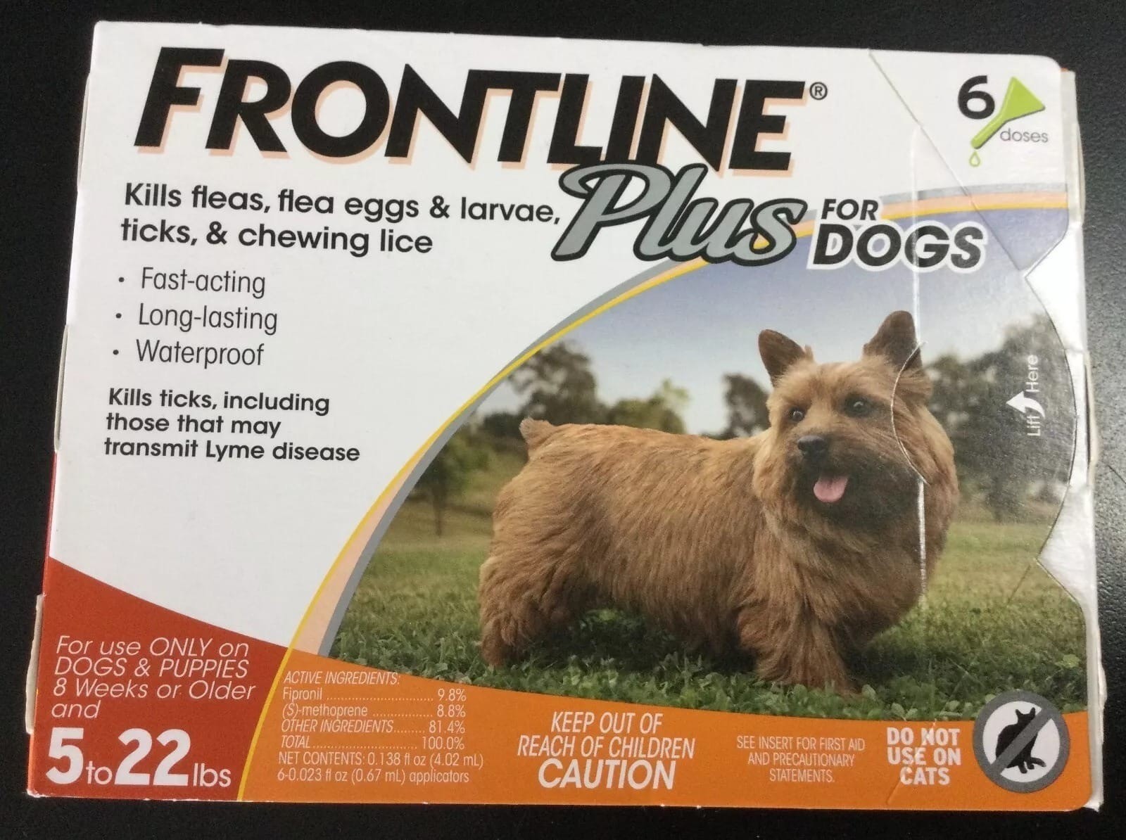 Frontline Plus For Dogs 5-22 Lbs | Orange | 6 doses | Authentic Vet Channel box Frontline Plus For Dogs 5-22 Lbs | Orange | 6 doses | Authentic Vet Channel box