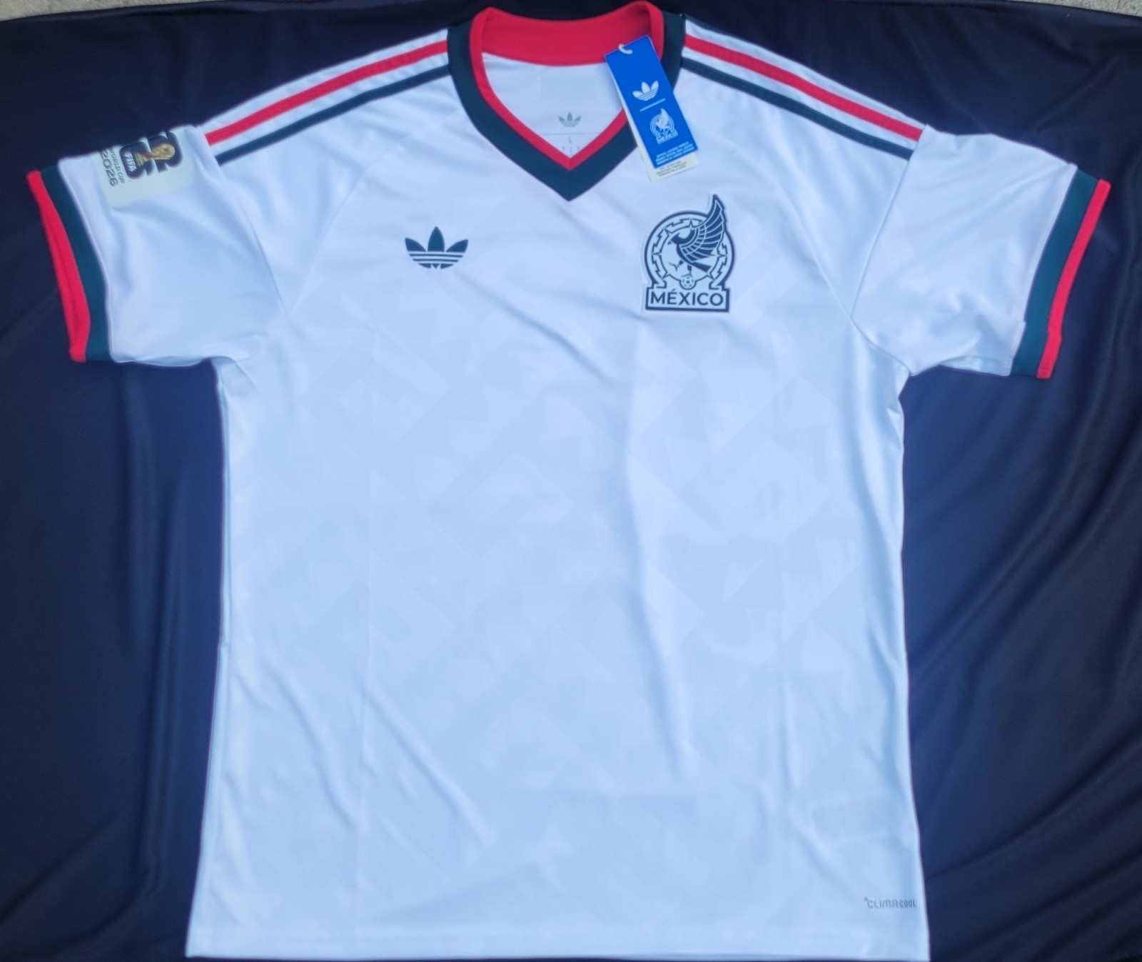 Authentic Adidas Mexico Soccer Jersey, Mens Large, FIFA 2026 Patch Licensed,