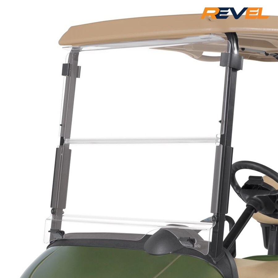 OEM E-Z-GO RXV Clear Split Windshield Kit for 2008-2023 RXV Golf Carts