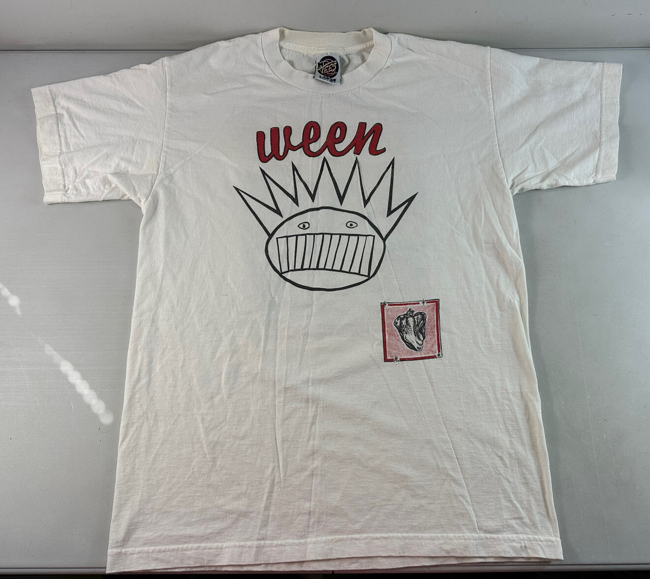 RARE WEEN 90s Vintage Pepper DOUBLESIDED White T Shirt Sz L USA MADE RARE WEEN 90s Vintage Pepper DOUBLESIDED White T Shirt Sz L USA MADE