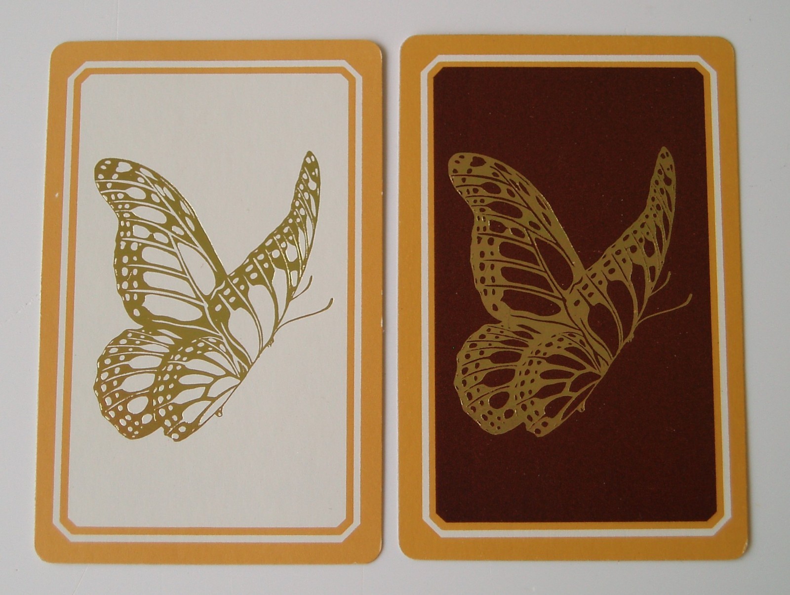 2 Vtg Butterfly Single Swap Playing Cards Great for Collecting Scrapbooking Art