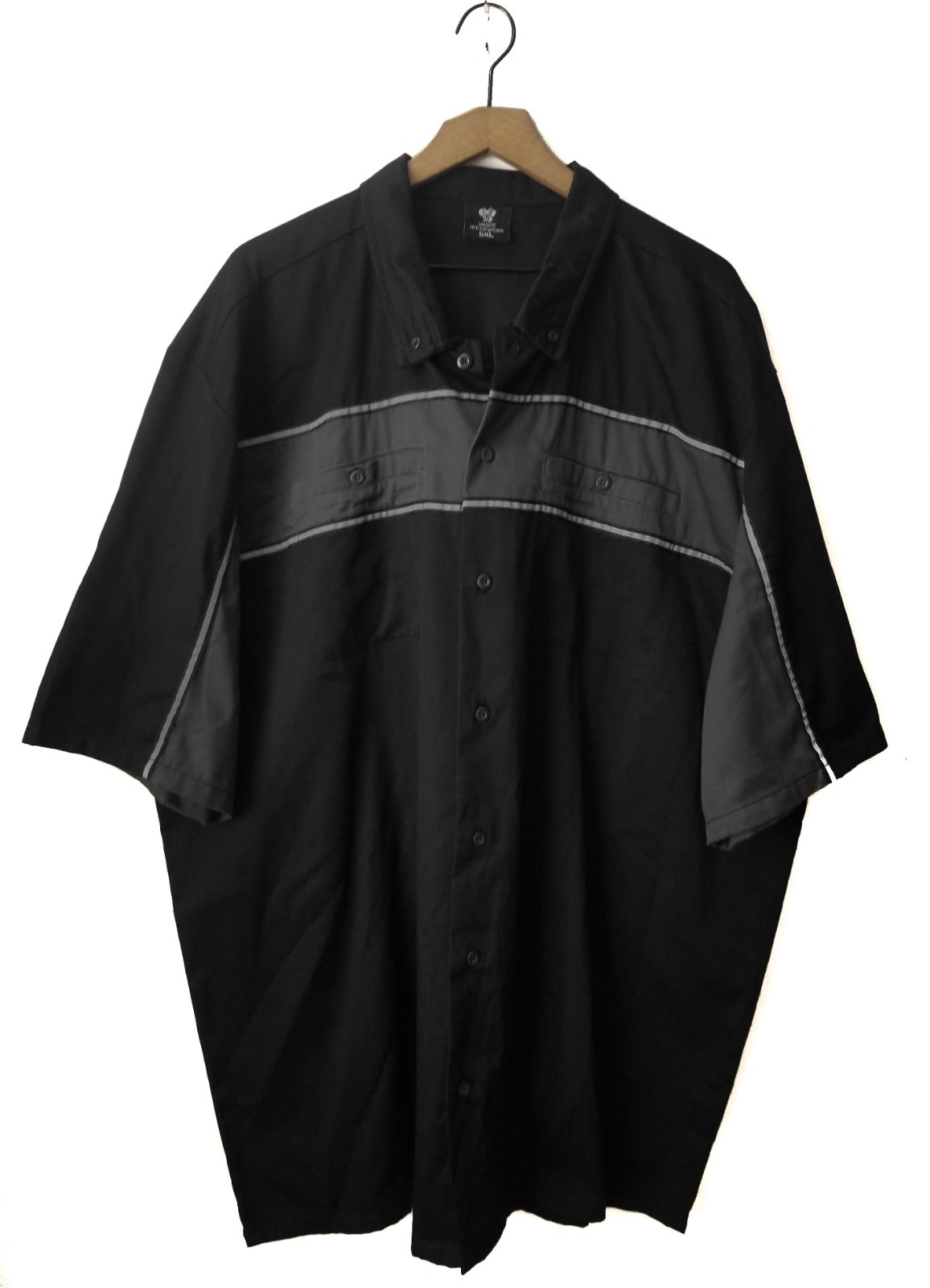 VANCE Biker Wear Shirt Black Reflective Button Up Motorcycle Mens NEW Big 5XL