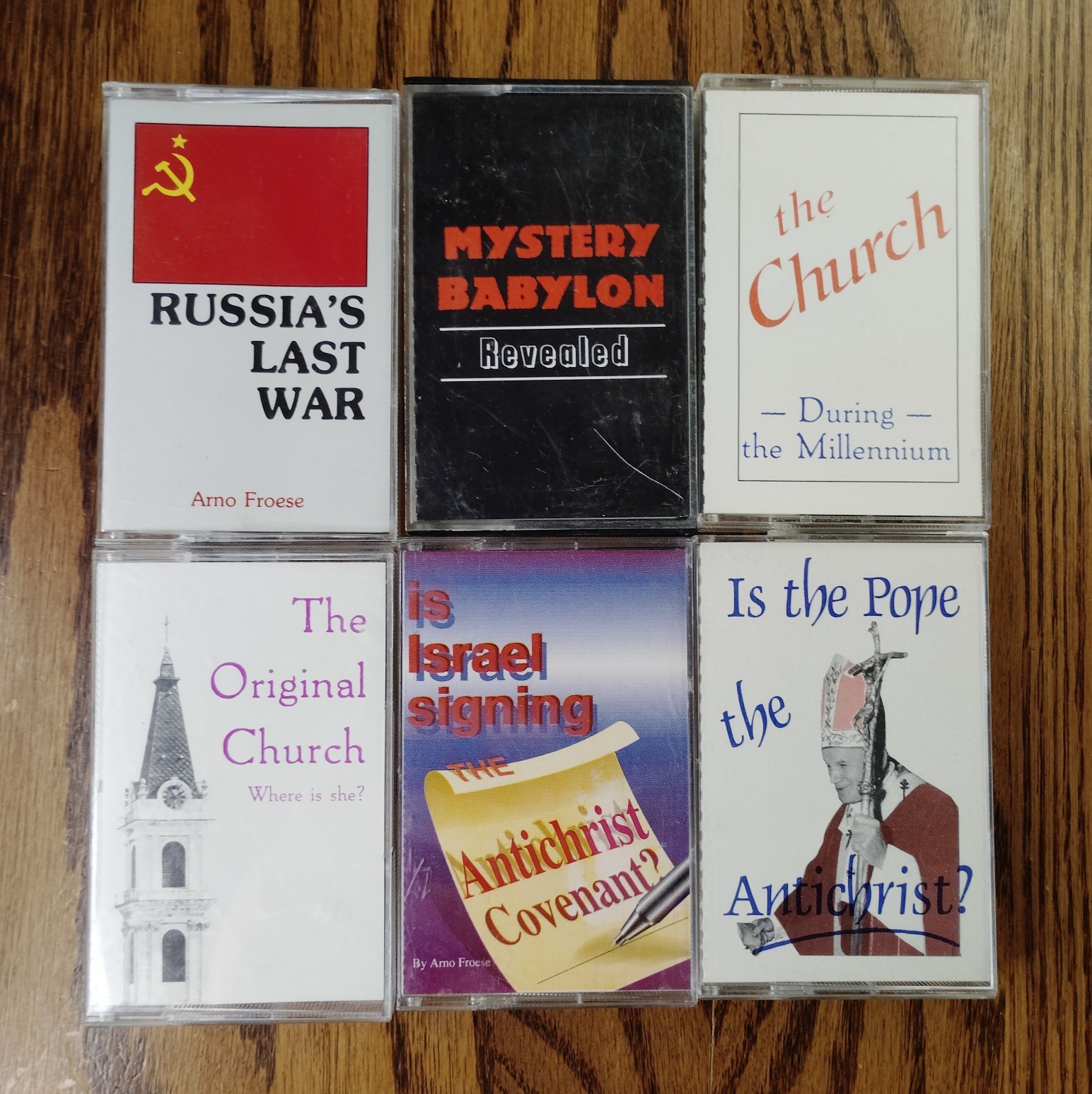 Arno Froese Lot of 6 Cassette Tapes Vintage Midnight Call Christian Antichrist
