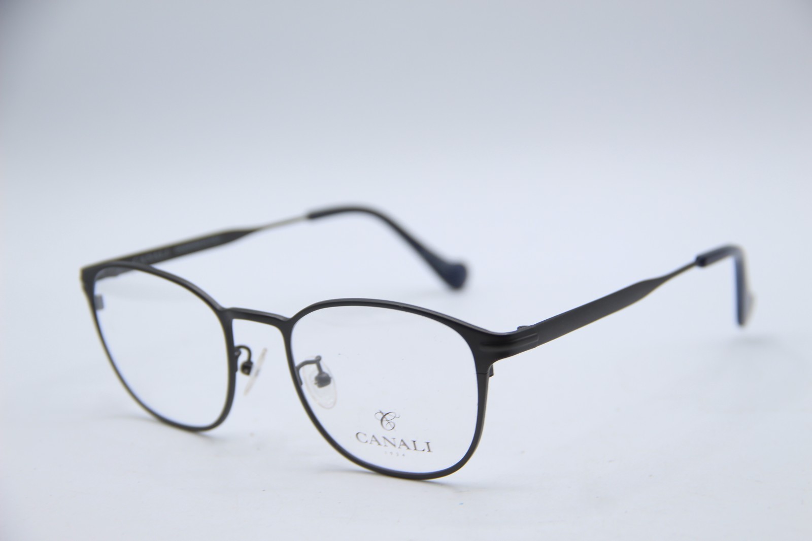 NEW CANALI CO 602A C02 GUNMETAL BLUE HORN AUTHENTIC FRAMES EYEGLASSES 50-19