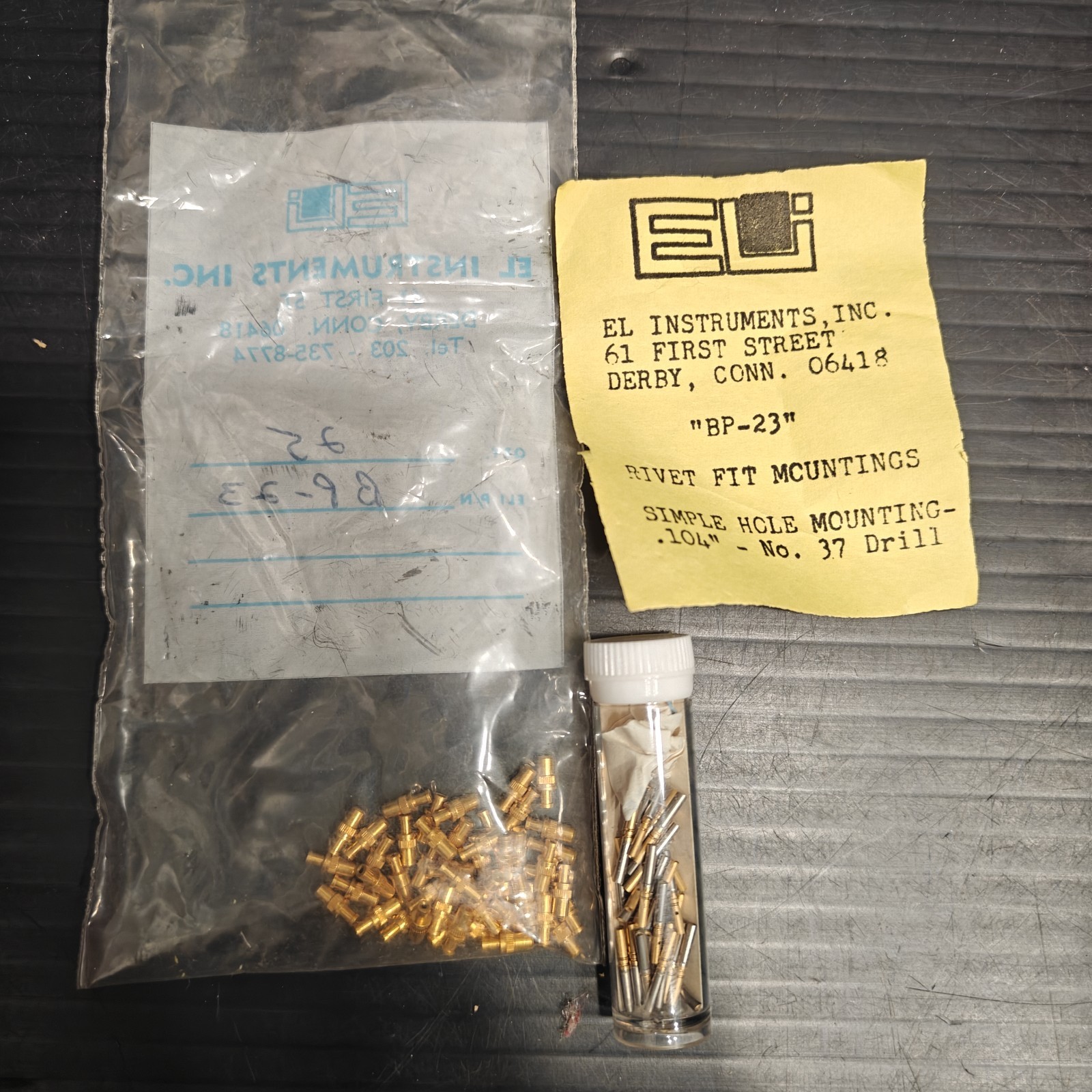 Vintage EL Instruments BP-23 Breadboarding Pins Rivet Mount NOS Lot