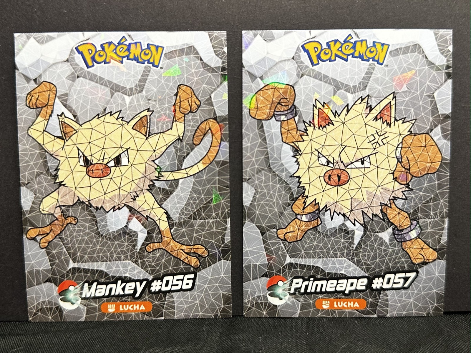 MANKEY X PRIMEAPE LOT - POKEMON CRYSTAL CARD COLLECTION CCG CRACKED HOLO MANKEY X PRIMEAPE LOT - POKEMON CRYSTAL CARD COLLECTION CCG CRACKED HOLO