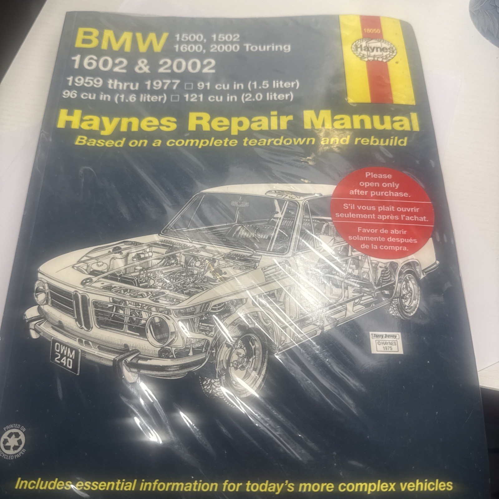 BMW 1500 1502 1600 1602 2000 & 2002 by Haynes