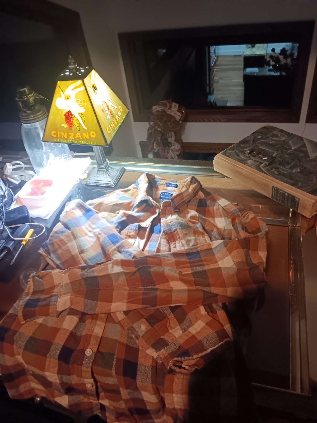 clothing men J crew dress shirt Size L