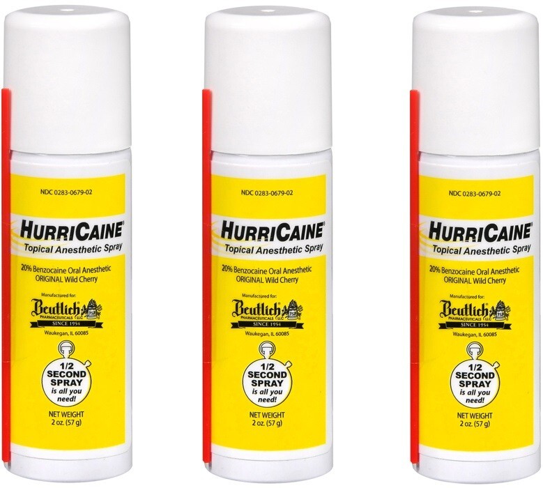 Hurricaine 20% Spray Cherry 2oz **3 Pack** Hurricaine 20% Spray Cherry 2oz **3 Pack**