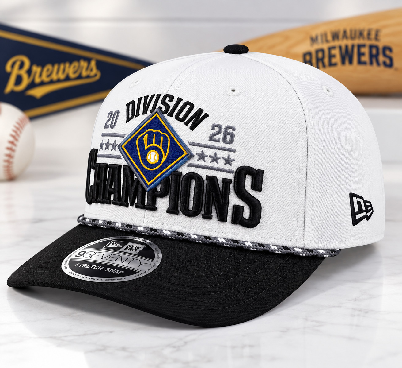 HOT #2026 Brewers NL Central Champions Hat Baseball Fan Cap