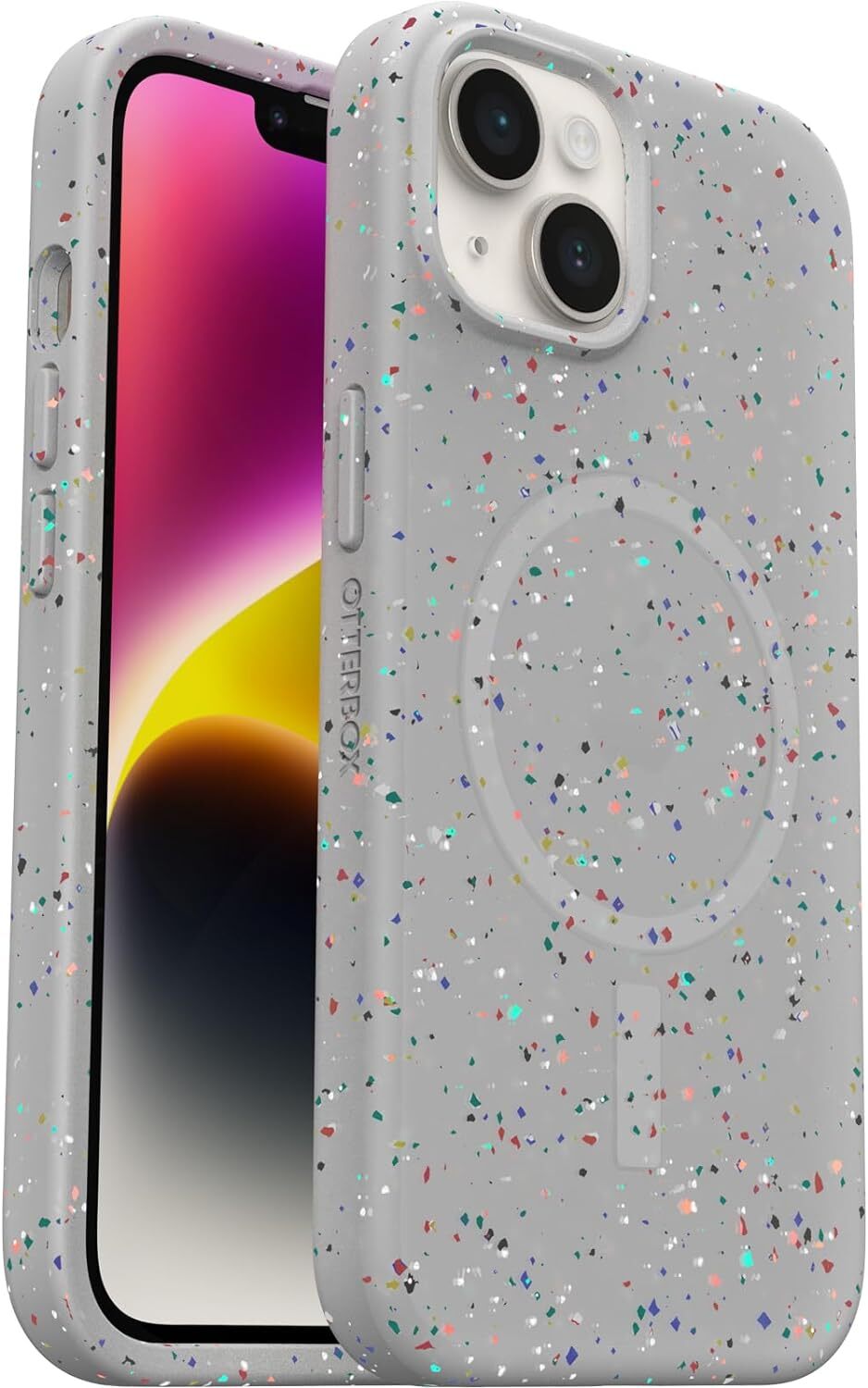 OtterBox iPhone  Sustainable Series w/MagSafe-Shower (Grey)(Fits 14,15,16E,17E)
