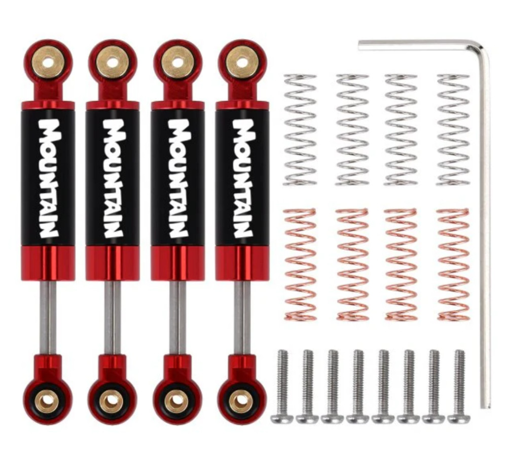 INJORA 40mm Metal Built-in Spring Shock Absorber Damper for Axial SCX24-23BK-4