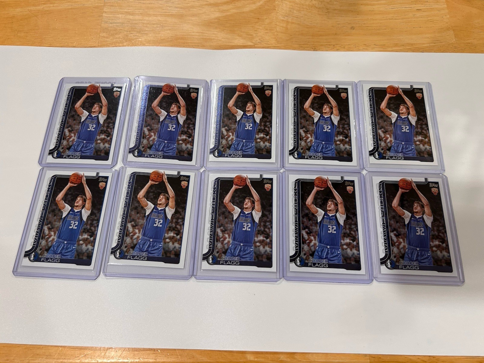 Cooper Flagg 2025-26 Topps Flagship Basketball RC Rookie Card #201 - Lot of 10