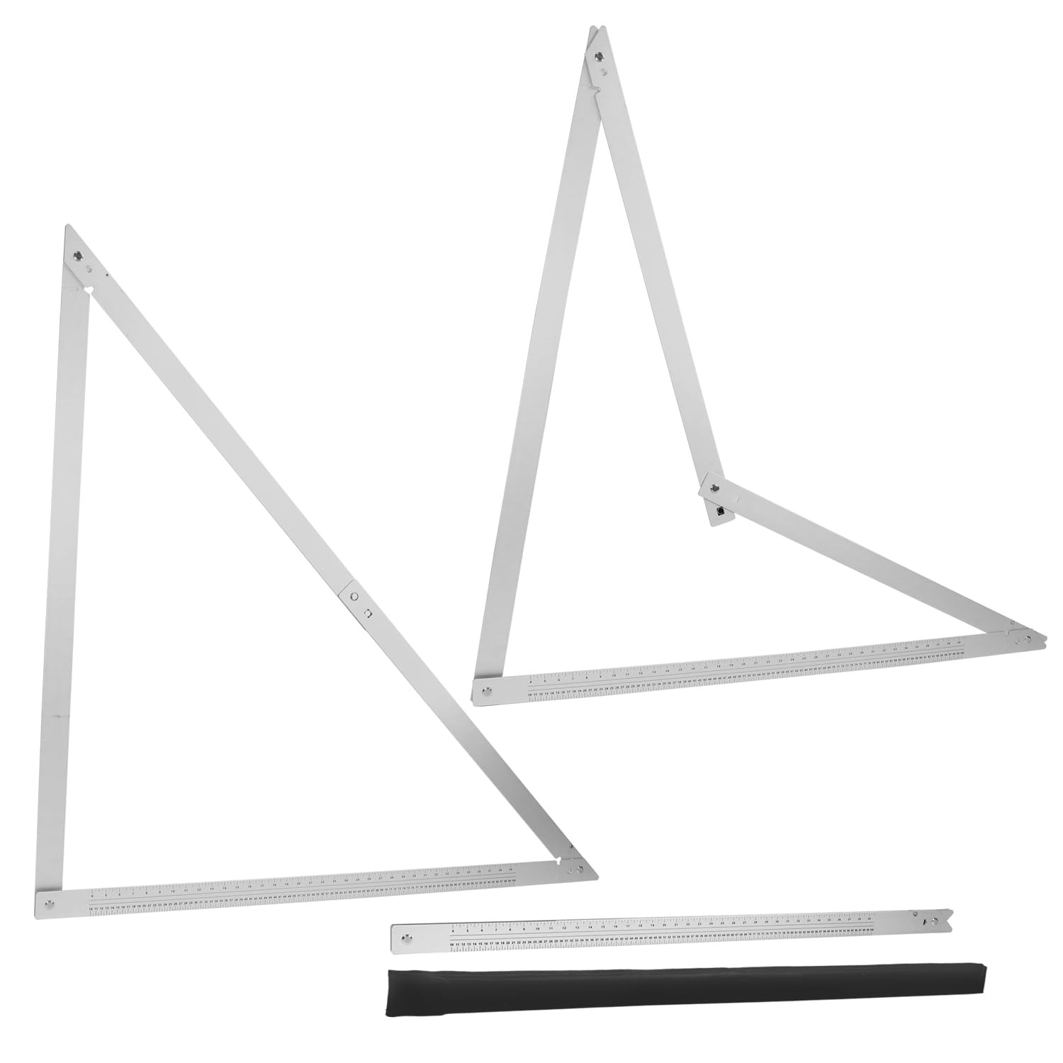 48 Inch Folding Aluminum Combination Square Triangle Ruler Carpentry Tool