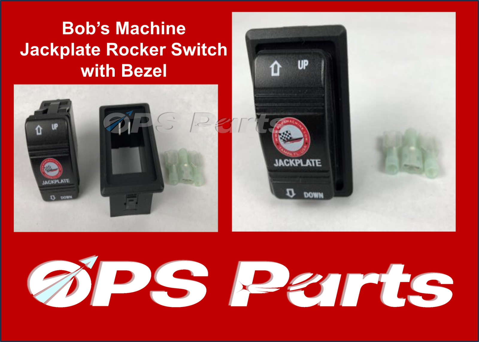 New Bob\'s Machine Jack Plate Rocker Switch w/Bezel - Part # 305-900003