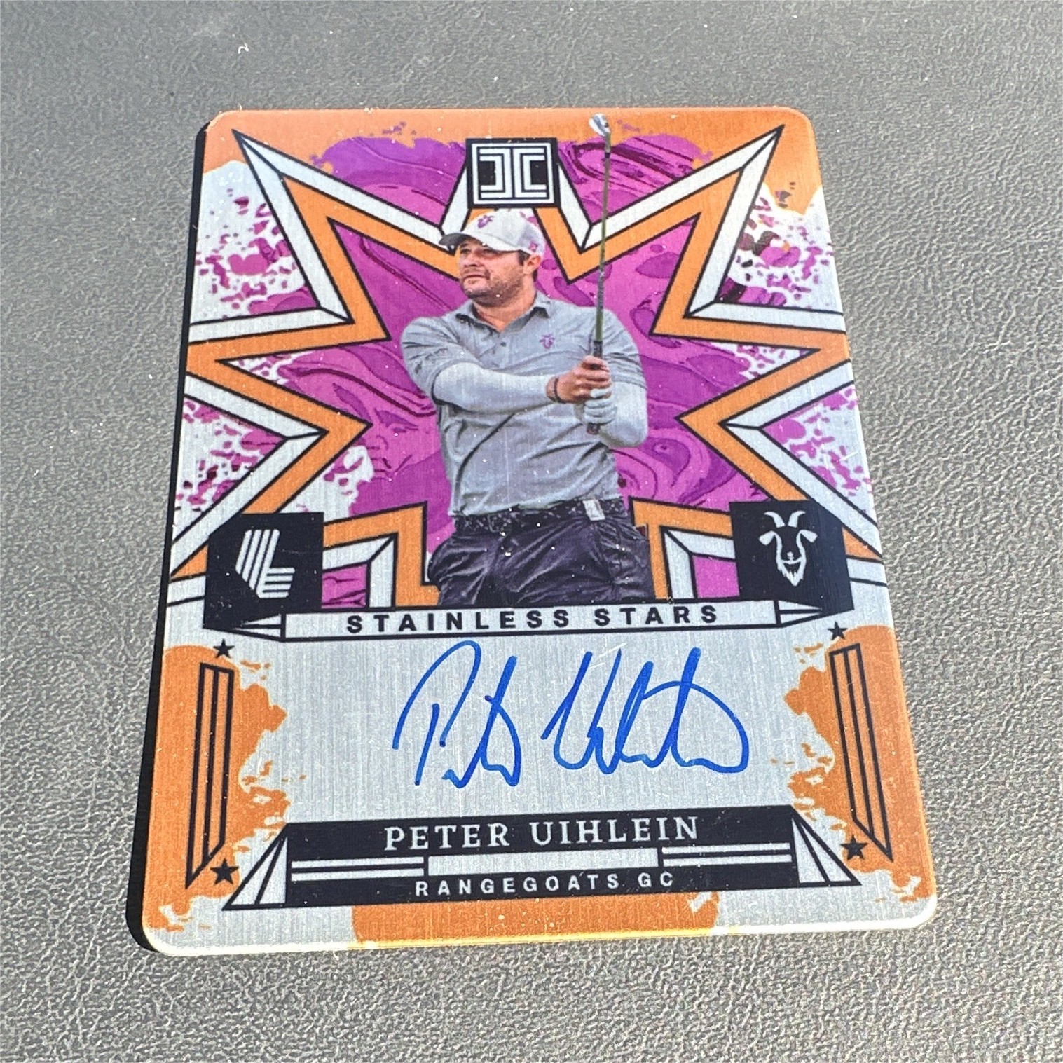 Panini 2024-25 LIV Golf Peter Uihlein Stainless Stars Auto Gold ST-PUL 5/10