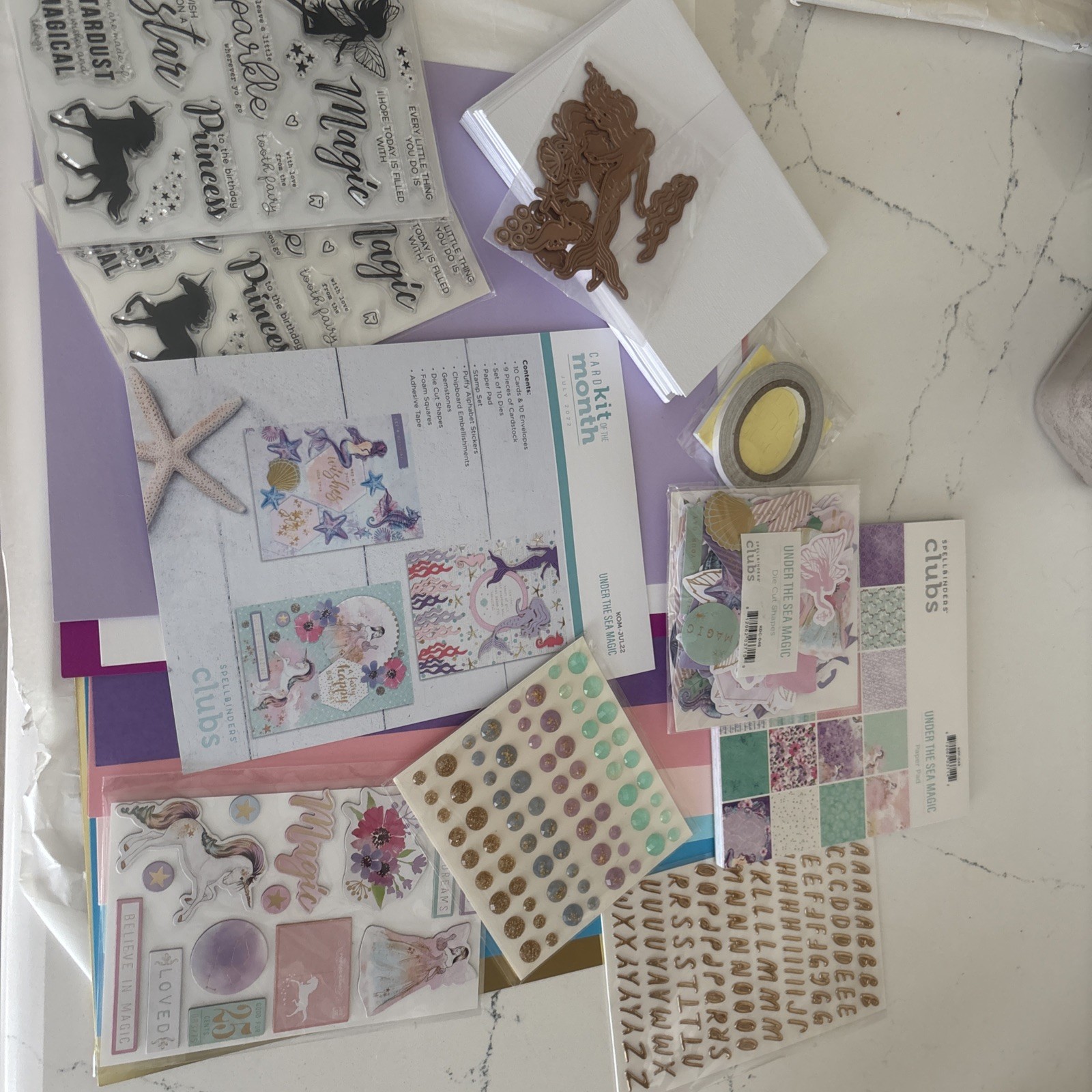 Spellbinders Card Kit Of The Month, July 2022 Under The Sea Magic Spellbinders Card Kit Of The Month, July 2022 Under The Sea Magic