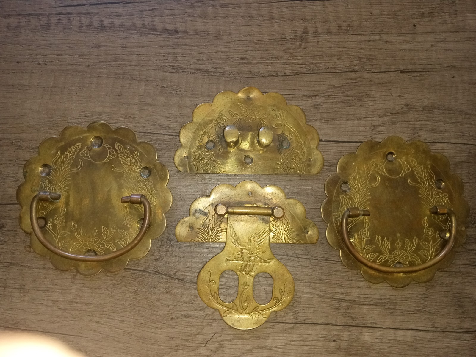 Vintage brass chest handles - Chinese Vintage brass chest handles - Chinese