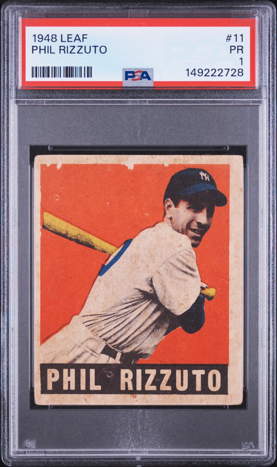 1948 LEAF #11 PHIL RIZZUTO PSA 1