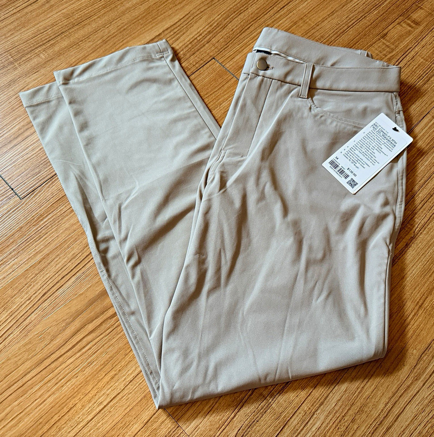 lululemon ABC Classic-Fit 5-Pocket Pants Warpstreme Beige 34x32