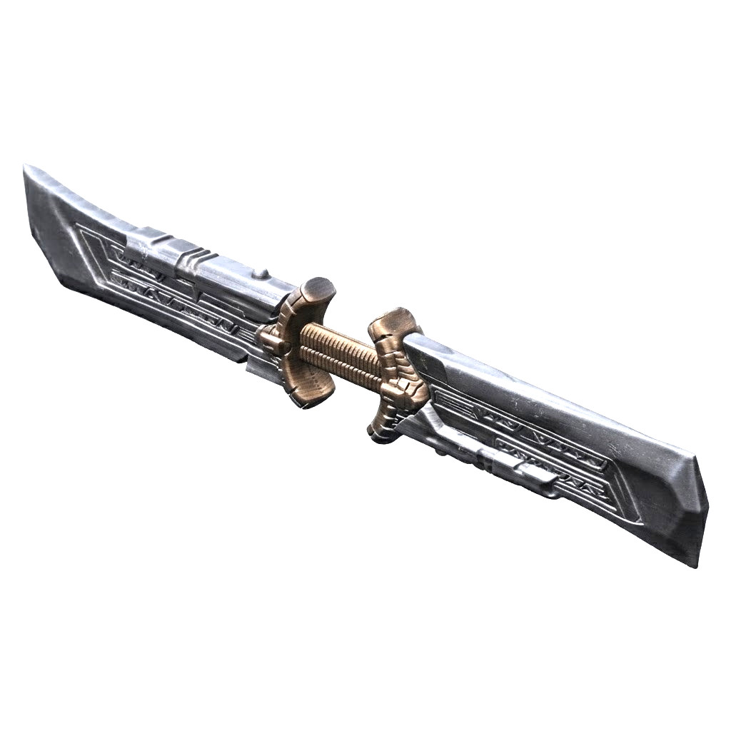 Sci-Fi Double Blade Polearm Prop Replica 3D Printed Cosplay Display 59 in Sword