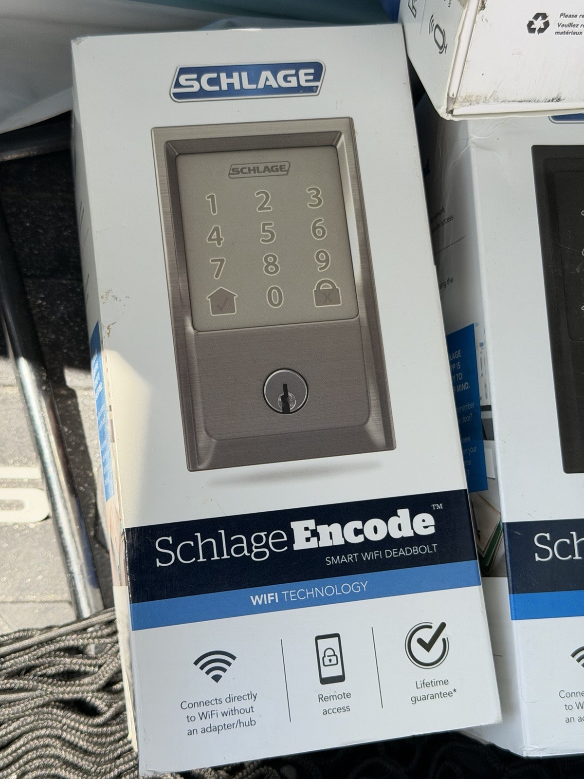 Schlage BE499WB CEN 619 Encode Plus WiFi Smart Deadbolt Satin Nickel