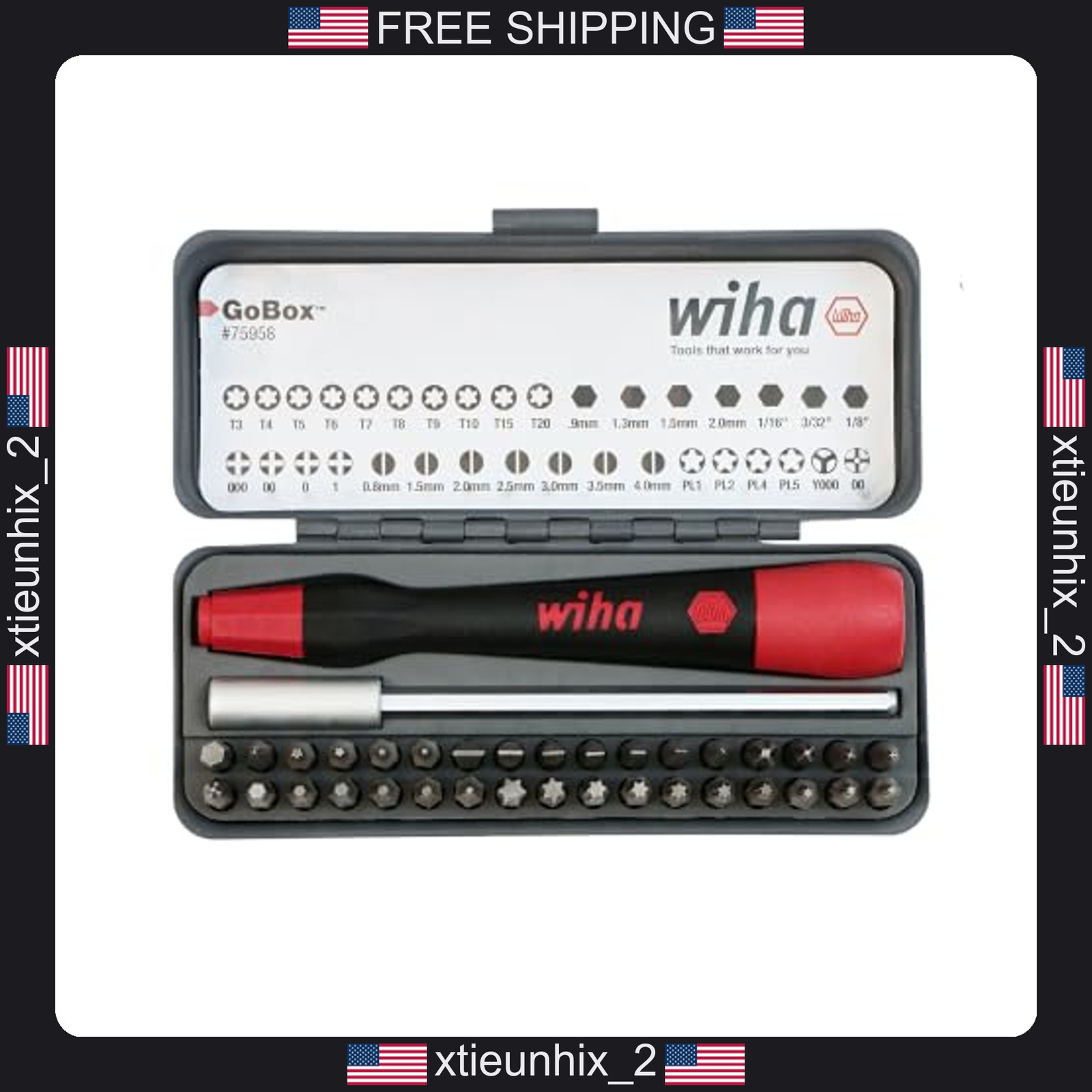 Wiha PicoFinish Micro Bit Set 36-Piece Precision Screwdriver Kit