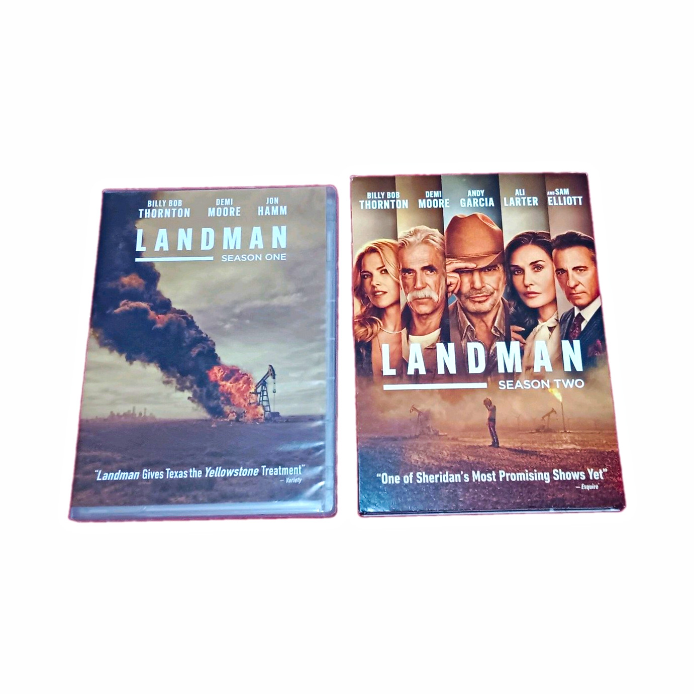 Landman TV Series Seasons 1-2 DVD Set Tall/DVD Case Billy Bob Thornton