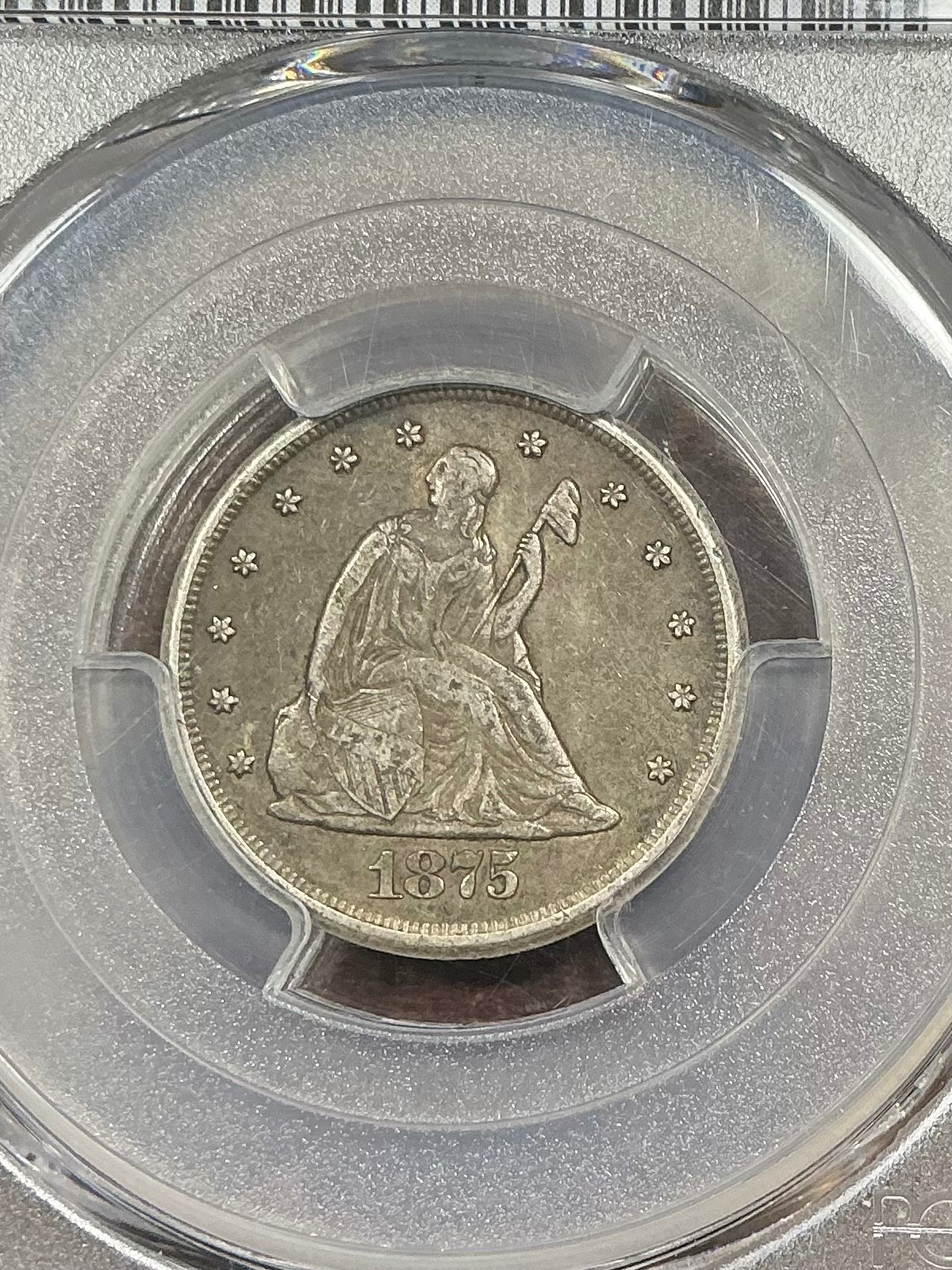 PCGS VF35 1875 CC TWENTY CENT PIECE. VERY ORIGINAL SURFACES PCGS VF35 1875 CC TWENTY CENT PIECE. VERY ORIGINAL SURFACES