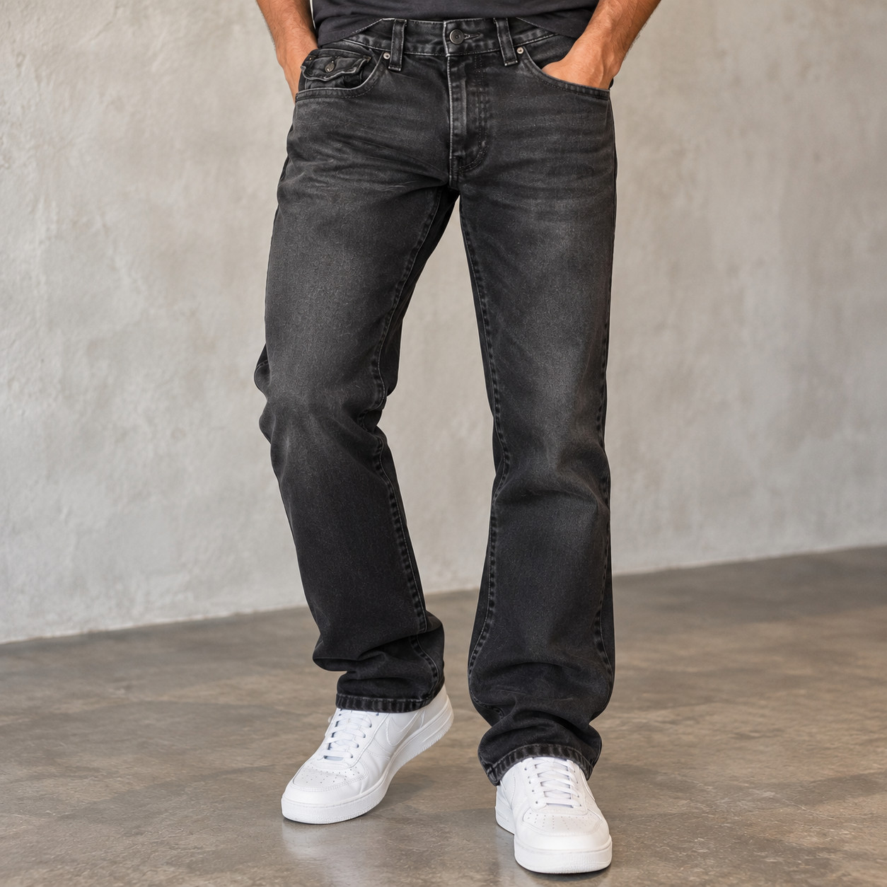 True Religion Ricky Mens Jeans Size 34 Black Denim Straight Leg 5 Pocket Casual True Religion Ricky Mens Jeans Size 34 Black Denim Straight Leg 5 Pocket Casual