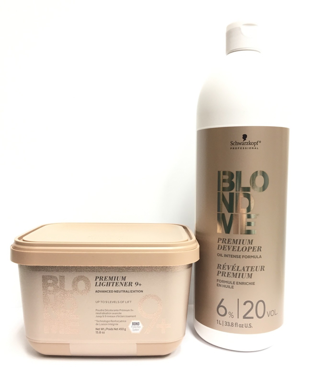 (2 PACK)Schwarzkopf BlondMe Lightener 9+ and BM Dev. 6 % 20 Vol Duo,33.8, 15.8oz (2 PACK)Schwarzkopf BlondMe Lightener 9+ and BM Dev. 6 % 20 Vol Duo,33.8, 15.8oz