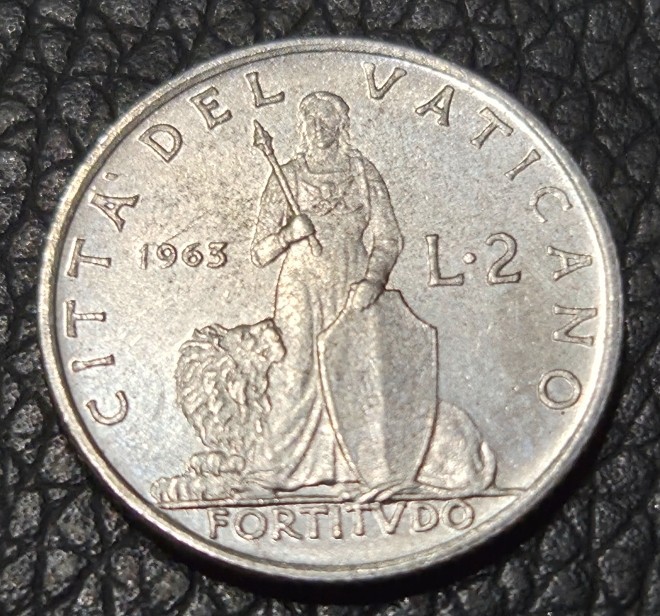 1963 Vatican City 2 Lire Coin 1963 Vatican City 2 Lire Coin