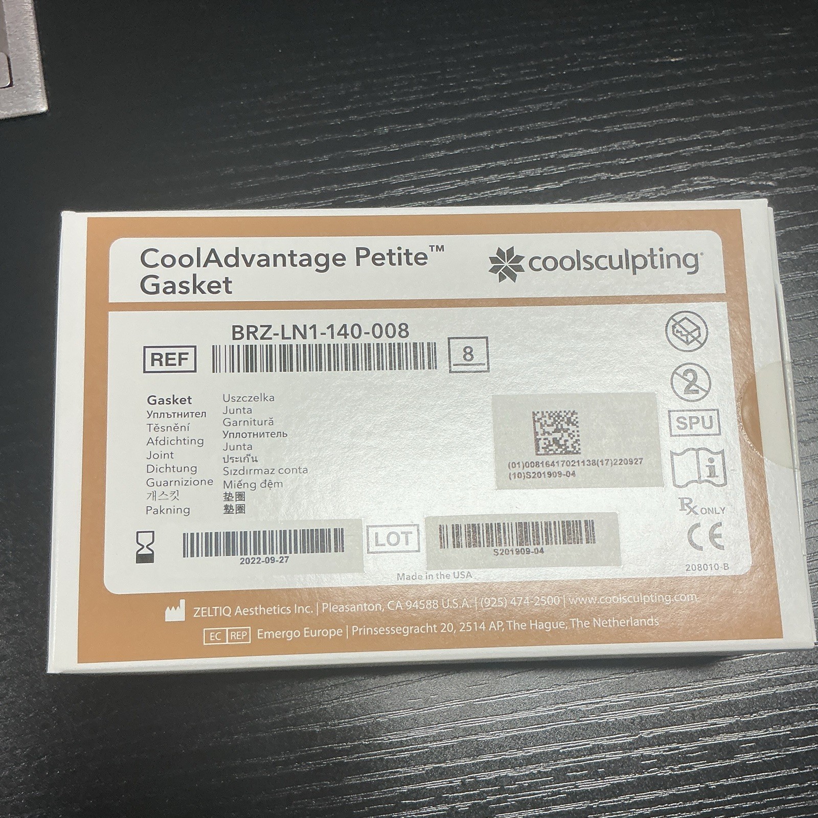 Zeltiq CoolSculpting Cool Petite Gasket BRZ-LN1-140-008