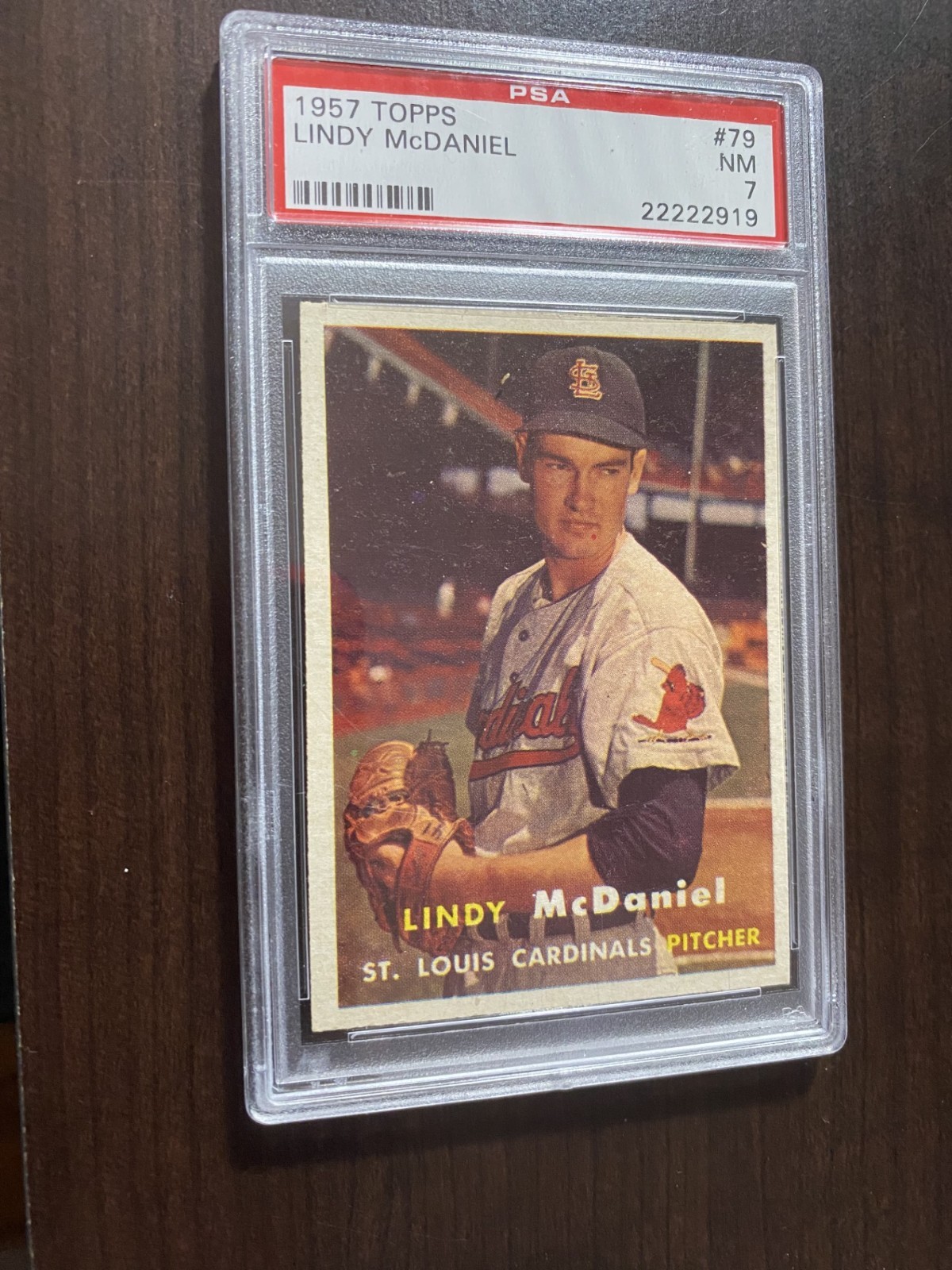 1957 Topps #79 Lindy McDaniel PSA 7