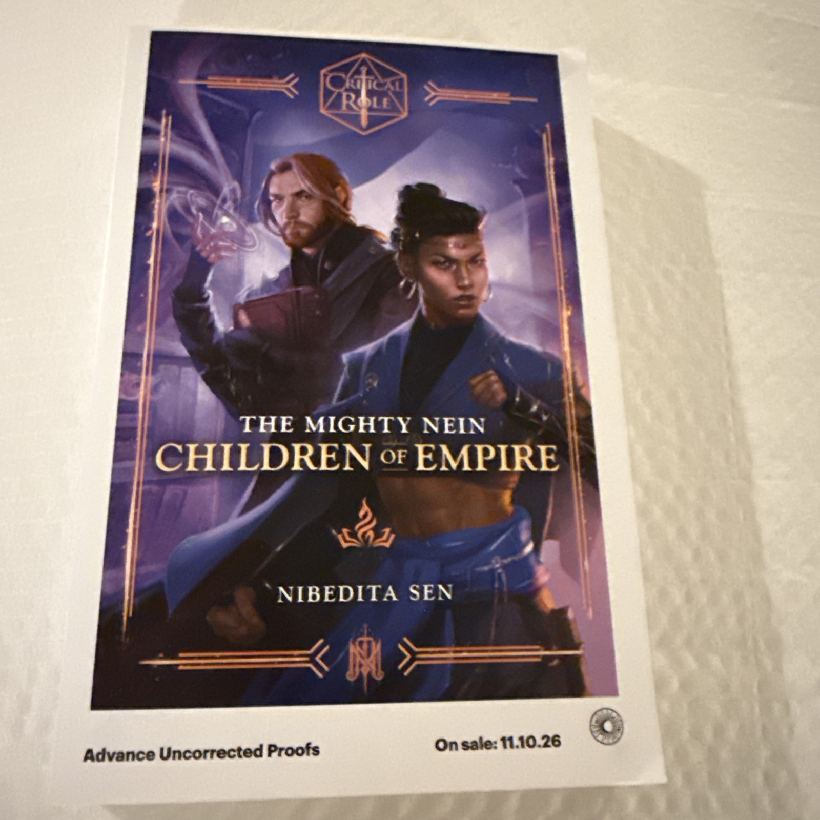 Critical Role: The Mighty Nein CHILDREN OF EMPIRE Advanced Reader SIGNED NYCC 26 Critical Role: The Mighty Nein CHILDREN OF EMPIRE Advanced Reader SIGNED NYCC 26