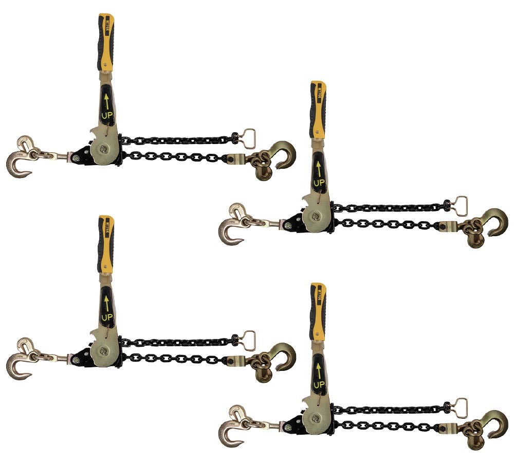 4 PK Easy Ratchet Chain Load Binder with 5/16\