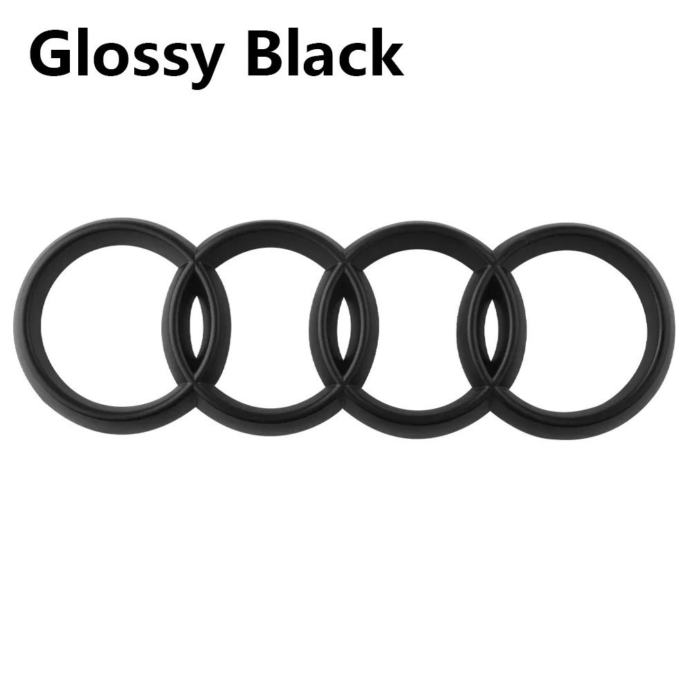 4 Rings ABS Chrome Black Car Emblem Front Hood Rear Trunk Badge for Audi 4 Rings ABS Chrome Black Car Emblem Front Hood Rear Trunk Badge for Audi