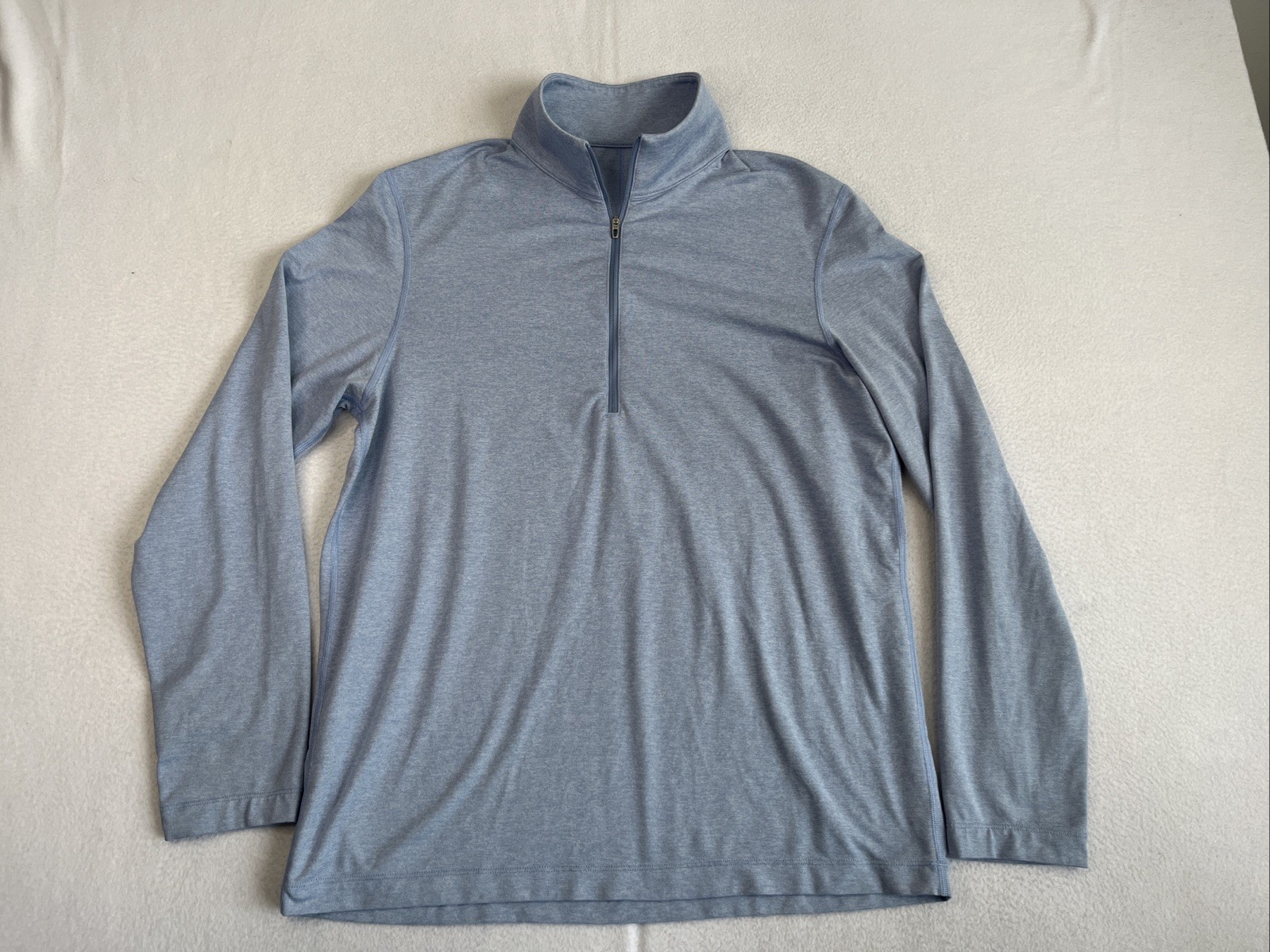 Lululemon Mens Soft Jersey 1/2 Zip Pullover Size Medium Lightweight Stretch Blue