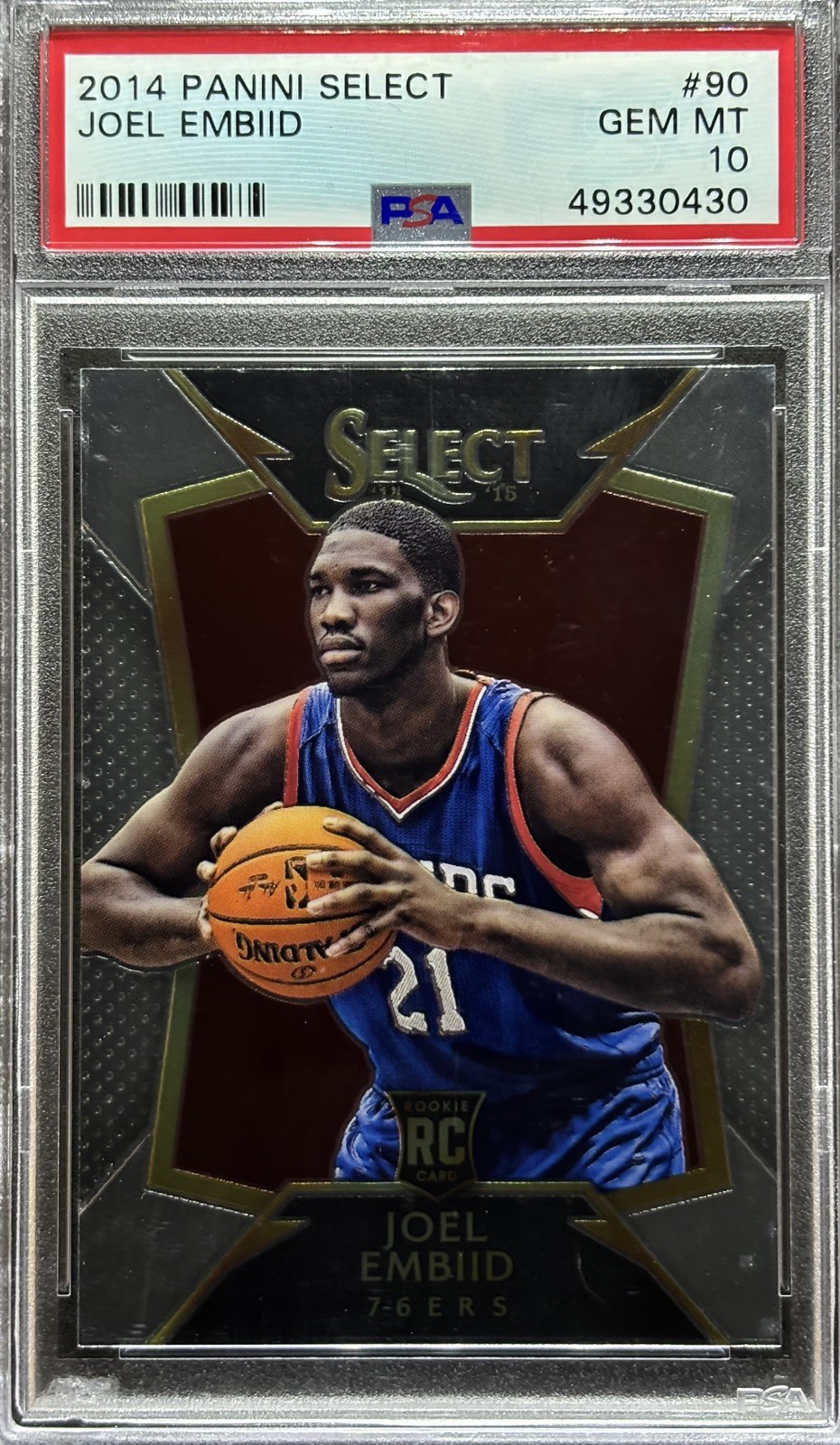 Joel Embiid PSA 10 ROOKIE CARD GEM MINT 76ers 2014-15 Panini Select CONCOURSE RC Joel Embiid PSA 10 ROOKIE CARD GEM MINT 76ers 2014-15 Panini Select CONCOURSE RC