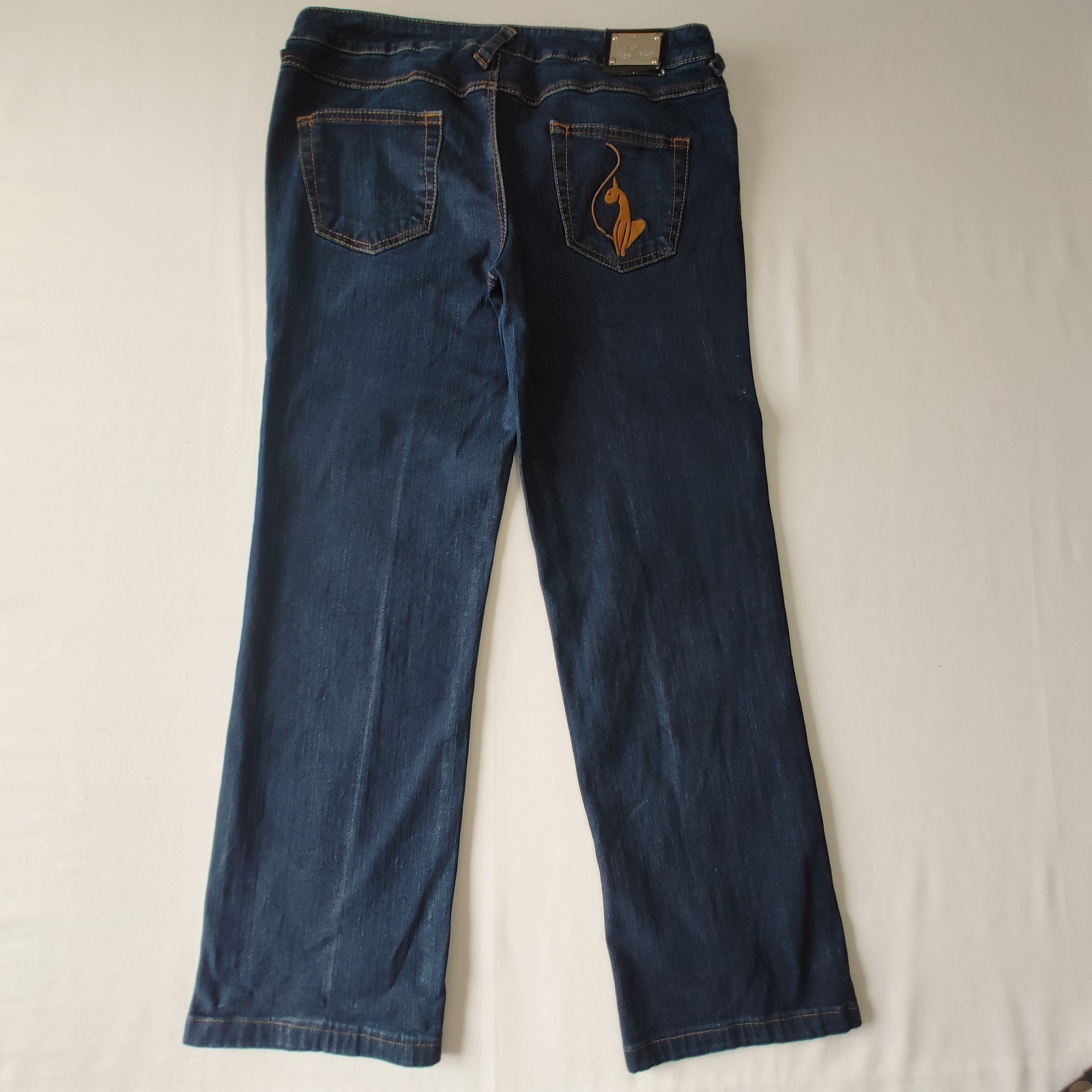 VTG Y2K Baby Phat Size 15 Wash Denim Women’s Jeans With Gold Detailing 