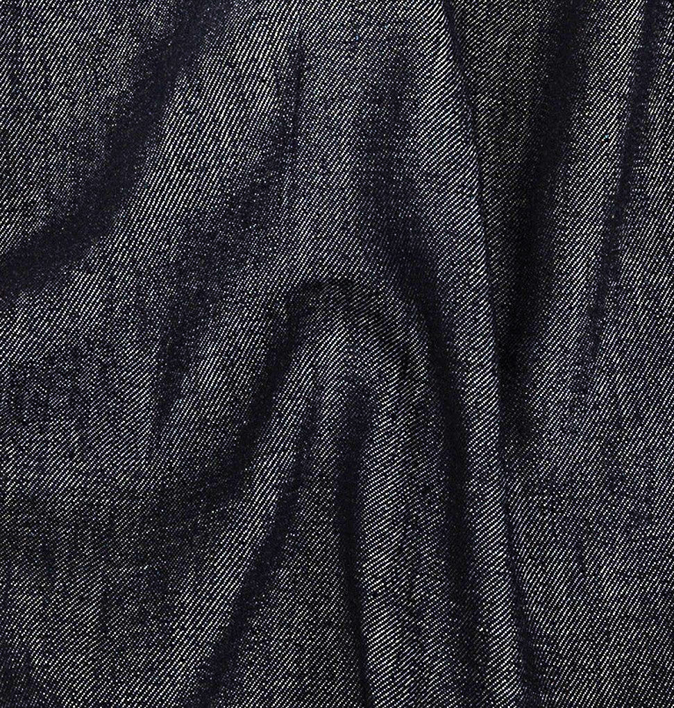  Midnight Navy Stretch Cotton Twill Fabric 