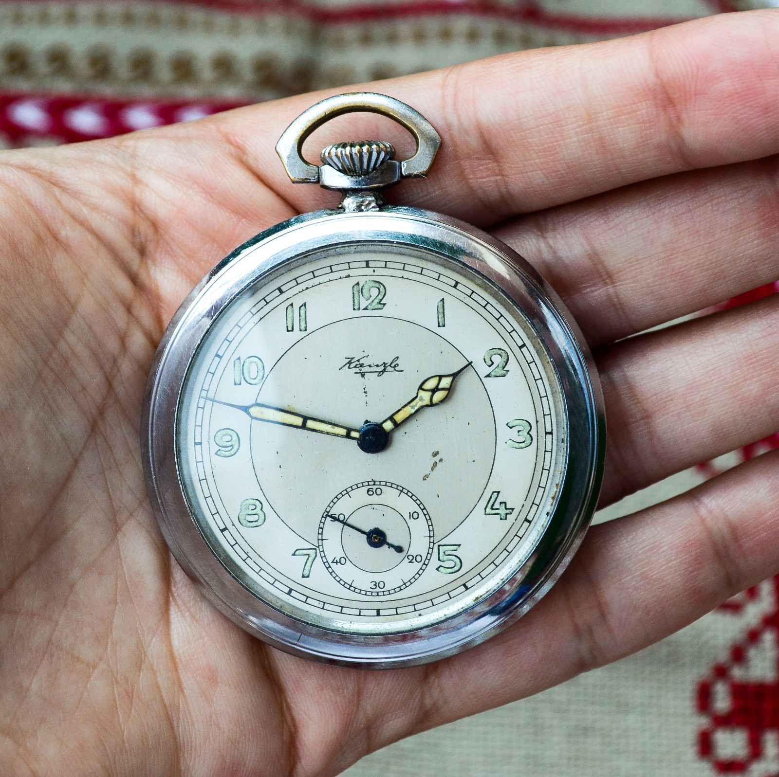 1960\'s KIENZLE GERMAN Mechanical Pocket watch SCARCE 1960\'s KIENZLE GERMAN Mechanical Pocket watch SCARCE